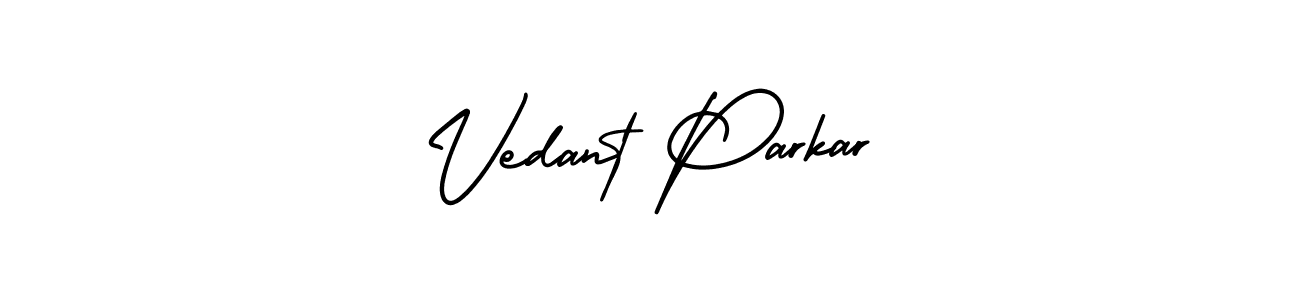 How to make Vedant Parkar signature? AmerikaSignatureDemo-Regular is a professional autograph style. Create handwritten signature for Vedant Parkar name. Vedant Parkar signature style 3 images and pictures png