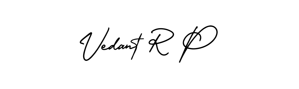 How to Draw Vedant R P signature style? AmerikaSignatureDemo-Regular is a latest design signature styles for name Vedant R P. Vedant R P signature style 3 images and pictures png