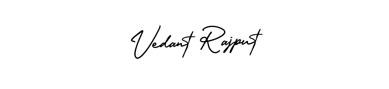 Use a signature maker to create a handwritten signature online. With this signature software, you can design (AmerikaSignatureDemo-Regular) your own signature for name Vedant Rajput. Vedant Rajput signature style 3 images and pictures png
