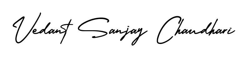 Here are the top professional signature styles for the name Vedant Sanjay Chaudhari. These are the best autograph styles you can use for your name. Vedant Sanjay Chaudhari signature style 3 images and pictures png