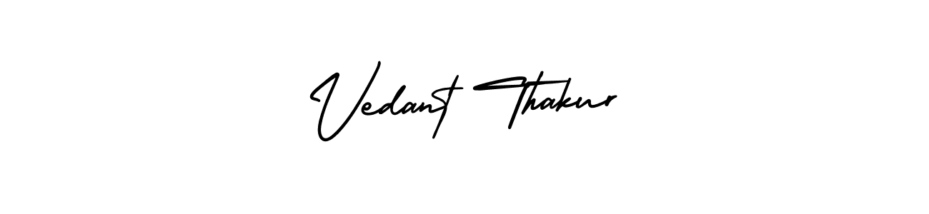 How to make Vedant Thakur name signature. Use AmerikaSignatureDemo-Regular style for creating short signs online. This is the latest handwritten sign. Vedant Thakur signature style 3 images and pictures png