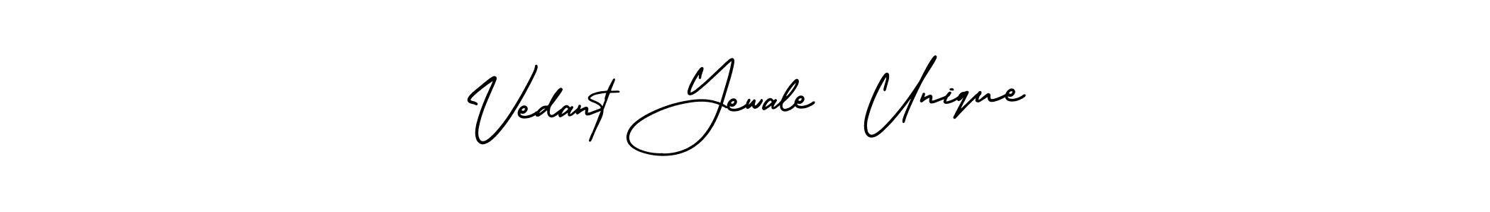 Make a beautiful signature design for name Vedant Yewale  Unique. With this signature (AmerikaSignatureDemo-Regular) style, you can create a handwritten signature for free. Vedant Yewale  Unique signature style 3 images and pictures png