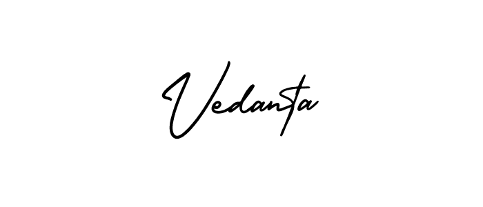 It looks lik you need a new signature style for name Vedanta. Design unique handwritten (AmerikaSignatureDemo-Regular) signature with our free signature maker in just a few clicks. Vedanta signature style 3 images and pictures png