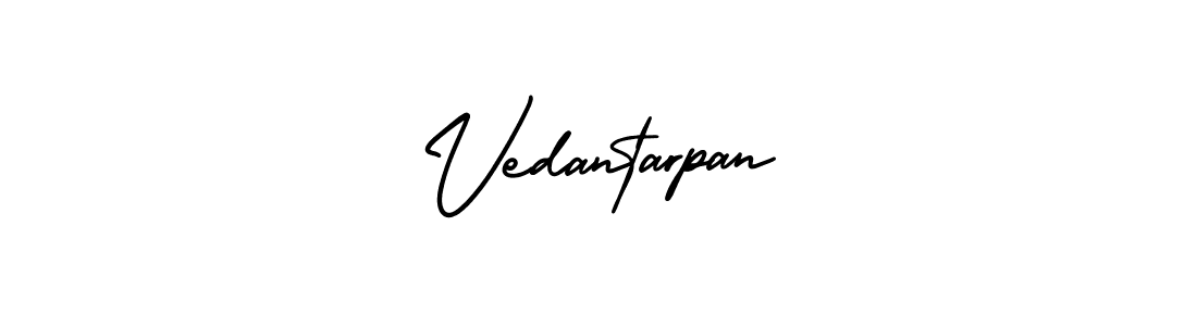 How to Draw Vedantarpan signature style? AmerikaSignatureDemo-Regular is a latest design signature styles for name Vedantarpan. Vedantarpan signature style 3 images and pictures png