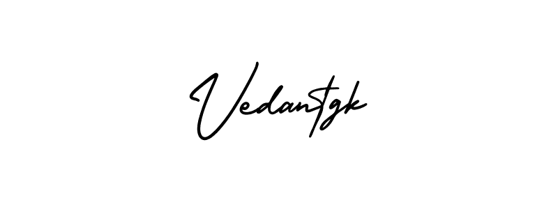 Similarly AmerikaSignatureDemo-Regular is the best handwritten signature design. Signature creator online .You can use it as an online autograph creator for name Vedantgk. Vedantgk signature style 3 images and pictures png