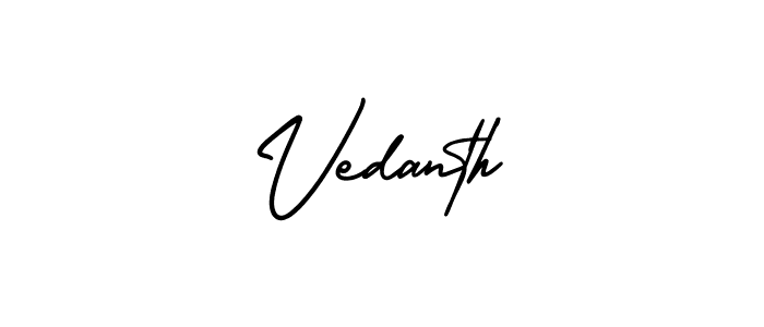 AmerikaSignatureDemo-Regular is a professional signature style that is perfect for those who want to add a touch of class to their signature. It is also a great choice for those who want to make their signature more unique. Get Vedanth name to fancy signature for free. Vedanth signature style 3 images and pictures png
