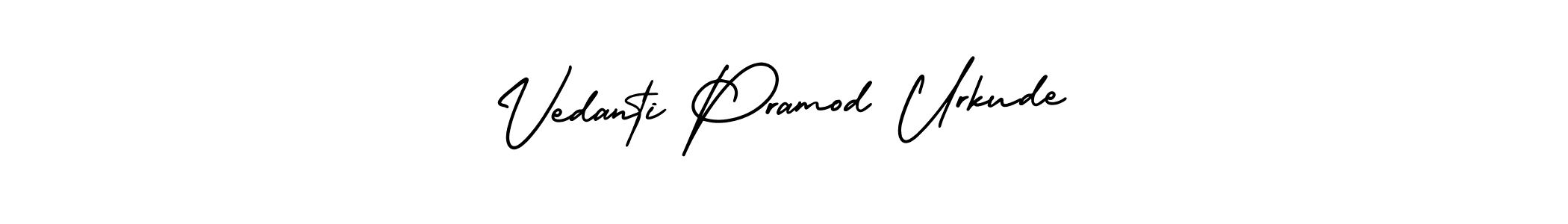 Create a beautiful signature design for name Vedanti Pramod Urkude. With this signature (AmerikaSignatureDemo-Regular) fonts, you can make a handwritten signature for free. Vedanti Pramod Urkude signature style 3 images and pictures png
