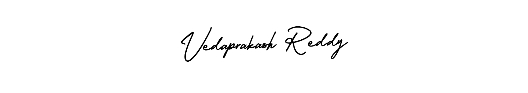 The best way (AmerikaSignatureDemo-Regular) to make a short signature is to pick only two or three words in your name. The name Vedaprakash Reddy include a total of six letters. For converting this name. Vedaprakash Reddy signature style 3 images and pictures png