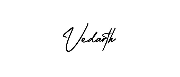 Also we have Vedarth name is the best signature style. Create professional handwritten signature collection using AmerikaSignatureDemo-Regular autograph style. Vedarth signature style 3 images and pictures png