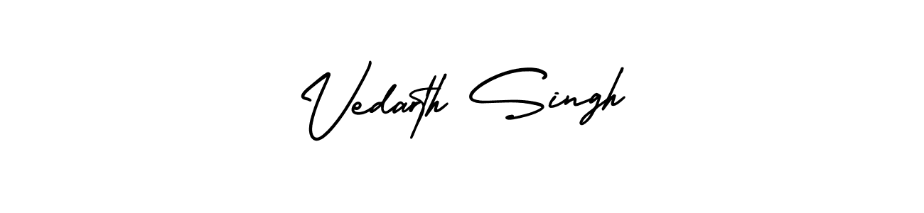 It looks lik you need a new signature style for name Vedarth Singh. Design unique handwritten (AmerikaSignatureDemo-Regular) signature with our free signature maker in just a few clicks. Vedarth Singh signature style 3 images and pictures png