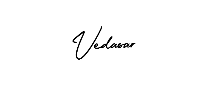 It looks lik you need a new signature style for name Vedasar. Design unique handwritten (AmerikaSignatureDemo-Regular) signature with our free signature maker in just a few clicks. Vedasar signature style 3 images and pictures png