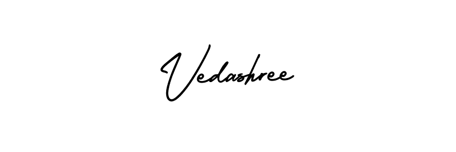 Vedashree stylish signature style. Best Handwritten Sign (AmerikaSignatureDemo-Regular) for my name. Handwritten Signature Collection Ideas for my name Vedashree. Vedashree signature style 3 images and pictures png