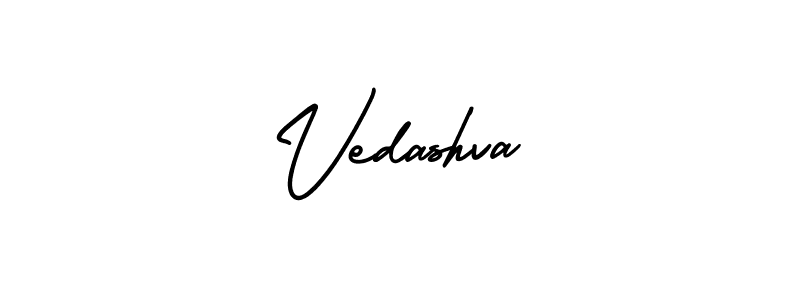 The best way (AmerikaSignatureDemo-Regular) to make a short signature is to pick only two or three words in your name. The name Vedashva include a total of six letters. For converting this name. Vedashva signature style 3 images and pictures png