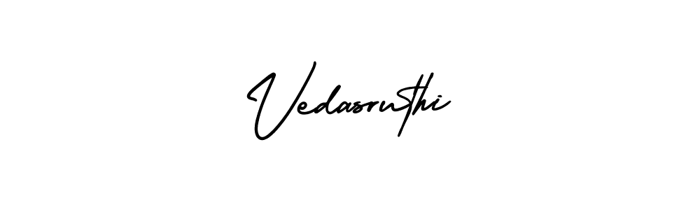 How to make Vedasruthi name signature. Use AmerikaSignatureDemo-Regular style for creating short signs online. This is the latest handwritten sign. Vedasruthi signature style 3 images and pictures png