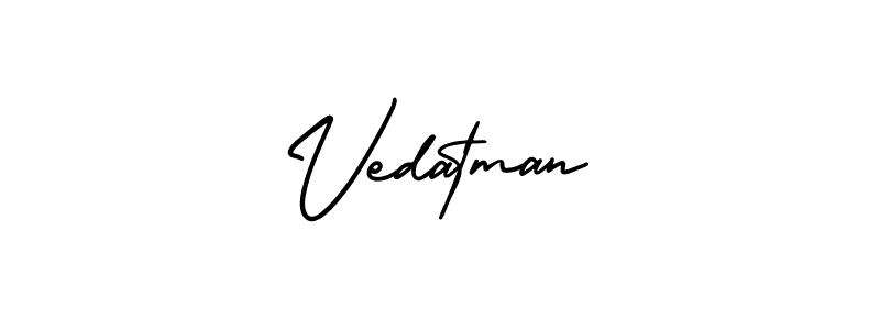 Make a beautiful signature design for name Vedatman. With this signature (AmerikaSignatureDemo-Regular) style, you can create a handwritten signature for free. Vedatman signature style 3 images and pictures png