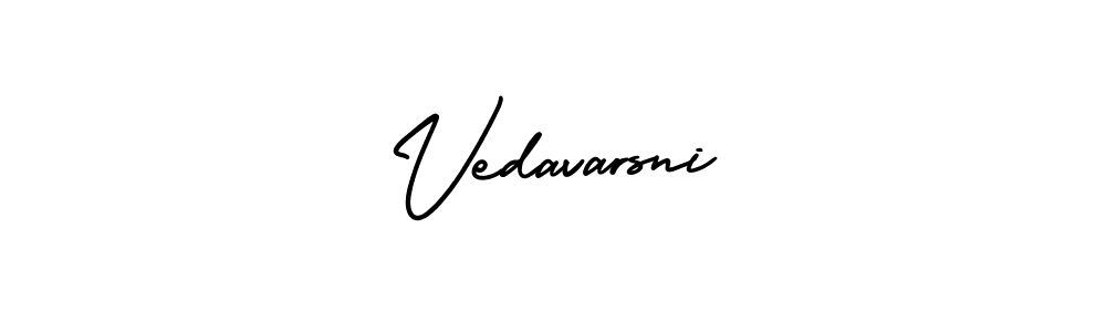 Create a beautiful signature design for name Vedavarsni. With this signature (AmerikaSignatureDemo-Regular) fonts, you can make a handwritten signature for free. Vedavarsni signature style 3 images and pictures png