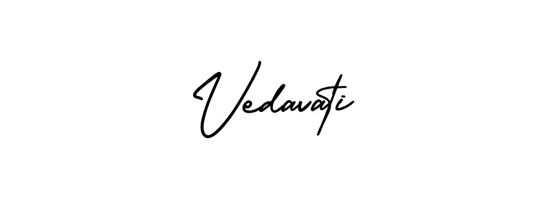 You can use this online signature creator to create a handwritten signature for the name Vedavati. This is the best online autograph maker. Vedavati signature style 3 images and pictures png