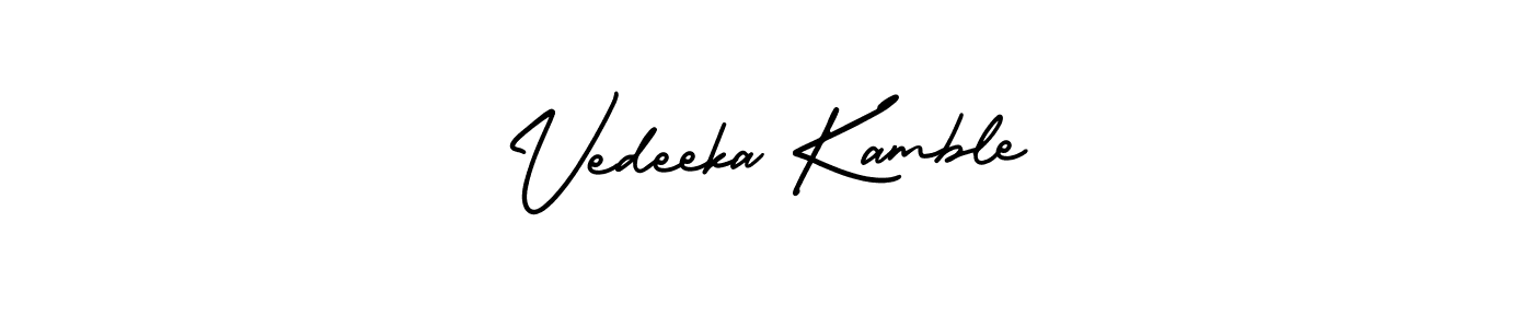 Also we have Vedeeka Kamble name is the best signature style. Create professional handwritten signature collection using AmerikaSignatureDemo-Regular autograph style. Vedeeka Kamble signature style 3 images and pictures png