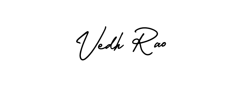 Design your own signature with our free online signature maker. With this signature software, you can create a handwritten (AmerikaSignatureDemo-Regular) signature for name Vedh Rao. Vedh Rao signature style 3 images and pictures png