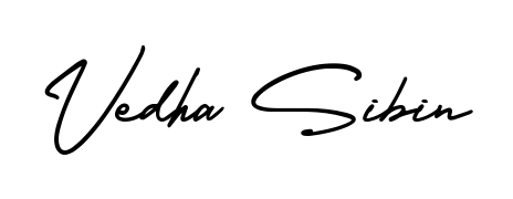 Design your own signature with our free online signature maker. With this signature software, you can create a handwritten (AmerikaSignatureDemo-Regular) signature for name Vedha Sibin. Vedha Sibin signature style 3 images and pictures png