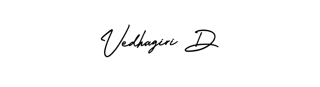 Vedhagiri D stylish signature style. Best Handwritten Sign (AmerikaSignatureDemo-Regular) for my name. Handwritten Signature Collection Ideas for my name Vedhagiri D. Vedhagiri D signature style 3 images and pictures png