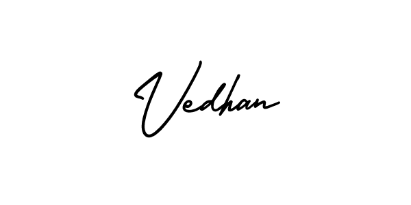 Best and Professional Signature Style for Vedhan. AmerikaSignatureDemo-Regular Best Signature Style Collection. Vedhan signature style 3 images and pictures png