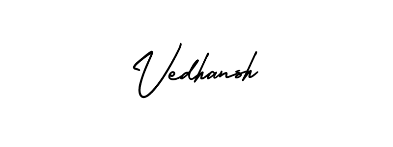 Design your own signature with our free online signature maker. With this signature software, you can create a handwritten (AmerikaSignatureDemo-Regular) signature for name Vedhansh. Vedhansh signature style 3 images and pictures png