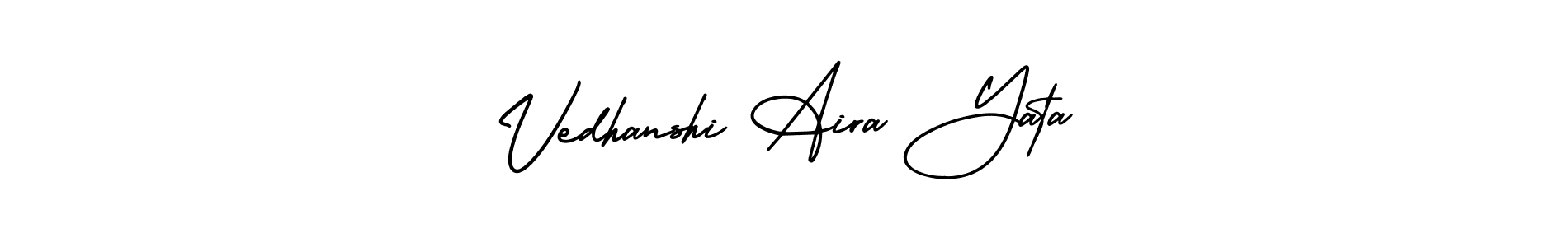 Make a beautiful signature design for name Vedhanshi Aira Yata. Use this online signature maker to create a handwritten signature for free. Vedhanshi Aira Yata signature style 3 images and pictures png