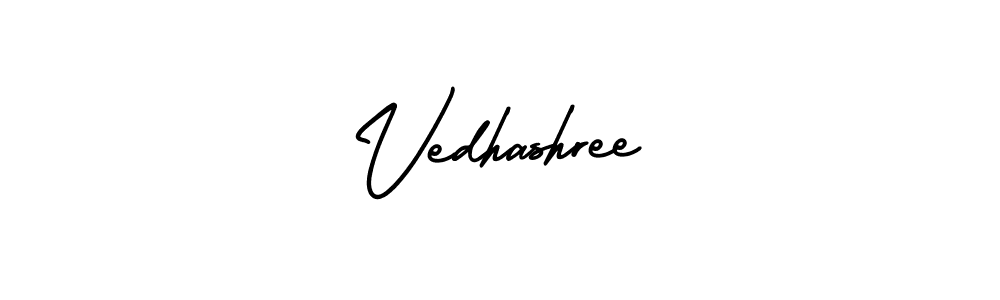 Vedhashree stylish signature style. Best Handwritten Sign (AmerikaSignatureDemo-Regular) for my name. Handwritten Signature Collection Ideas for my name Vedhashree. Vedhashree signature style 3 images and pictures png