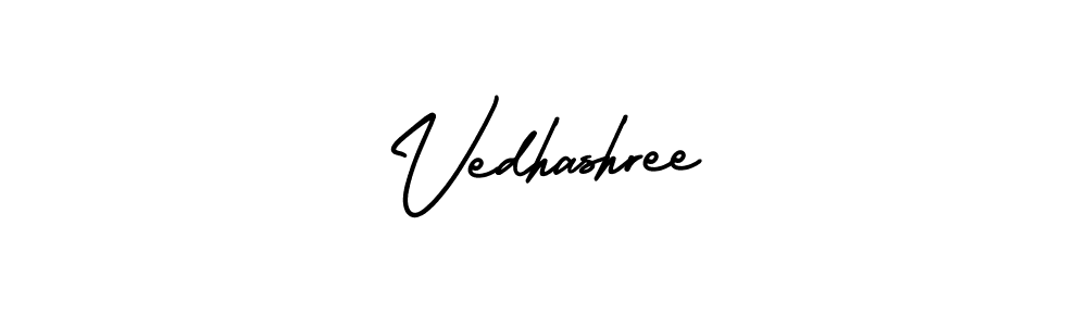 Vedhashree stylish signature style. Best Handwritten Sign (AmerikaSignatureDemo-Regular) for my name. Handwritten Signature Collection Ideas for my name Vedhashree. Vedhashree signature style 3 images and pictures png