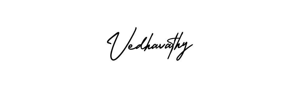 Design your own signature with our free online signature maker. With this signature software, you can create a handwritten (AmerikaSignatureDemo-Regular) signature for name Vedhavathy. Vedhavathy signature style 3 images and pictures png
