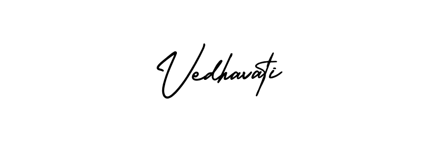 Create a beautiful signature design for name Vedhavati. With this signature (AmerikaSignatureDemo-Regular) fonts, you can make a handwritten signature for free. Vedhavati signature style 3 images and pictures png