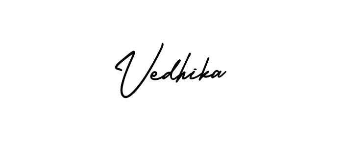 Design your own signature with our free online signature maker. With this signature software, you can create a handwritten (AmerikaSignatureDemo-Regular) signature for name Vedhika. Vedhika signature style 3 images and pictures png