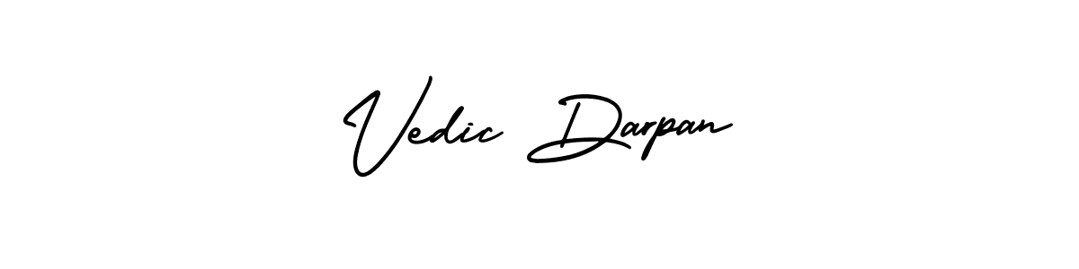 Use a signature maker to create a handwritten signature online. With this signature software, you can design (AmerikaSignatureDemo-Regular) your own signature for name Vedic Darpan. Vedic Darpan signature style 3 images and pictures png