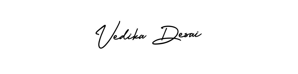Make a beautiful signature design for name Vedika Desai. Use this online signature maker to create a handwritten signature for free. Vedika Desai signature style 3 images and pictures png