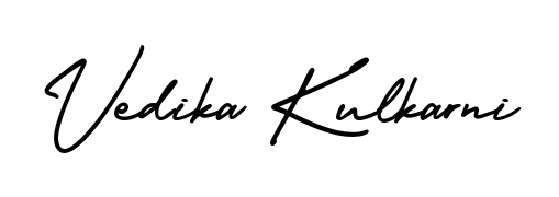 A modern signature idea for name Vedika Kulkarni using AmerikaSignatureDemo-Regular font. Clean strokes and elegant curves make it stand out instantly. Vedika Kulkarni signature style 3 images and pictures png