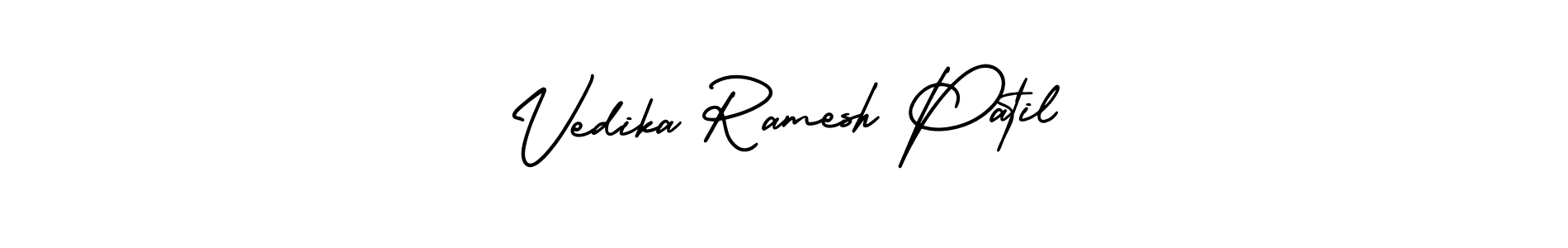 Make a beautiful signature design for name Vedika Ramesh Patil. With this signature (AmerikaSignatureDemo-Regular) style, you can create a handwritten signature for free. Vedika Ramesh Patil signature style 3 images and pictures png