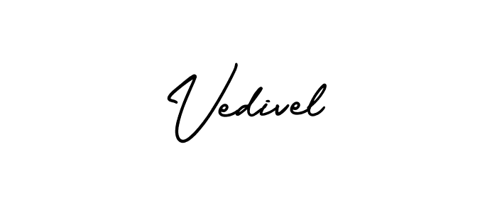 Make a beautiful signature design for name Vedivel. Use this online signature maker to create a handwritten signature for free. Vedivel signature style 3 images and pictures png