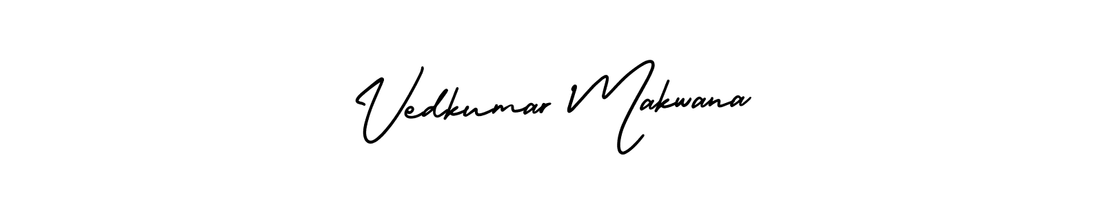 if you are searching for the best signature style for your name Vedkumar Makwana. so please give up your signature search. here we have designed multiple signature styles  using AmerikaSignatureDemo-Regular. Vedkumar Makwana signature style 3 images and pictures png