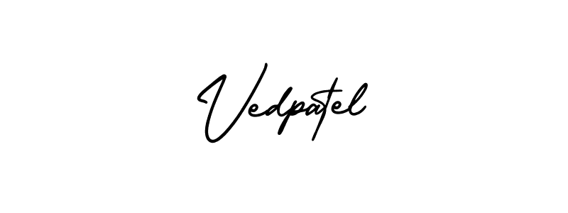 You can use this online signature creator to create a handwritten signature for the name Vedpatel. This is the best online autograph maker. Vedpatel signature style 3 images and pictures png