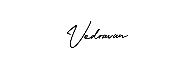 How to Draw Vedravan signature style? AmerikaSignatureDemo-Regular is a latest design signature styles for name Vedravan. Vedravan signature style 3 images and pictures png