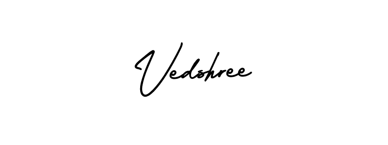 Create a beautiful signature design for name Vedshree. With this signature (AmerikaSignatureDemo-Regular) fonts, you can make a handwritten signature for free. Vedshree signature style 3 images and pictures png