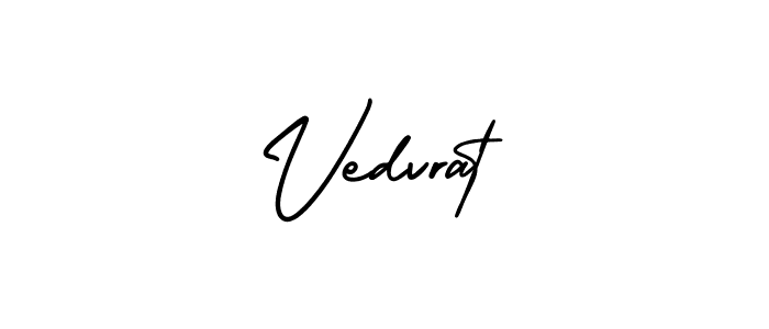 Also we have Vedvrat name is the best signature style. Create professional handwritten signature collection using AmerikaSignatureDemo-Regular autograph style. Vedvrat signature style 3 images and pictures png