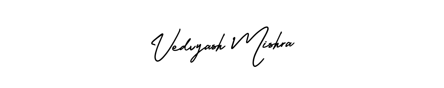Create a beautiful signature design for name Vedvyash Mishra. With this signature (AmerikaSignatureDemo-Regular) fonts, you can make a handwritten signature for free. Vedvyash Mishra signature style 3 images and pictures png