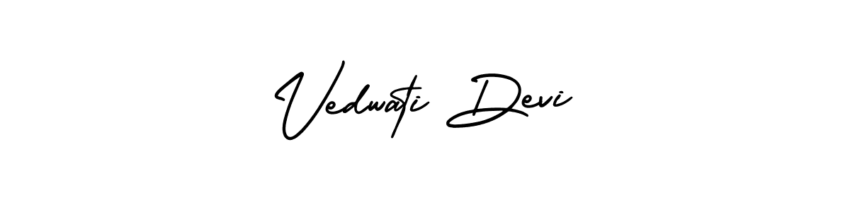 Create a beautiful signature design for name Vedwati Devi. With this signature (AmerikaSignatureDemo-Regular) fonts, you can make a handwritten signature for free. Vedwati Devi signature style 3 images and pictures png