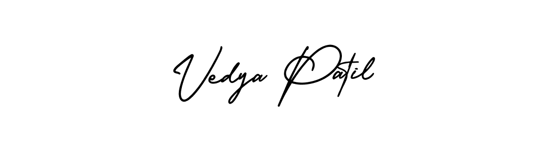 Similarly AmerikaSignatureDemo-Regular is the best handwritten signature design. Signature creator online .You can use it as an online autograph creator for name Vedya Patil. Vedya Patil signature style 3 images and pictures png