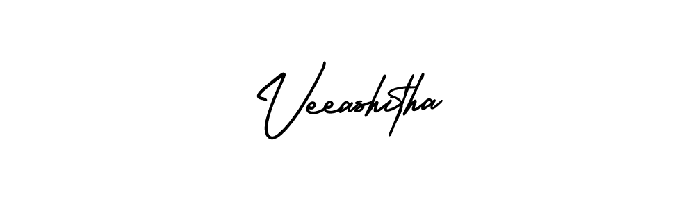 Veeashitha stylish signature style. Best Handwritten Sign (AmerikaSignatureDemo-Regular) for my name. Handwritten Signature Collection Ideas for my name Veeashitha. Veeashitha signature style 3 images and pictures png