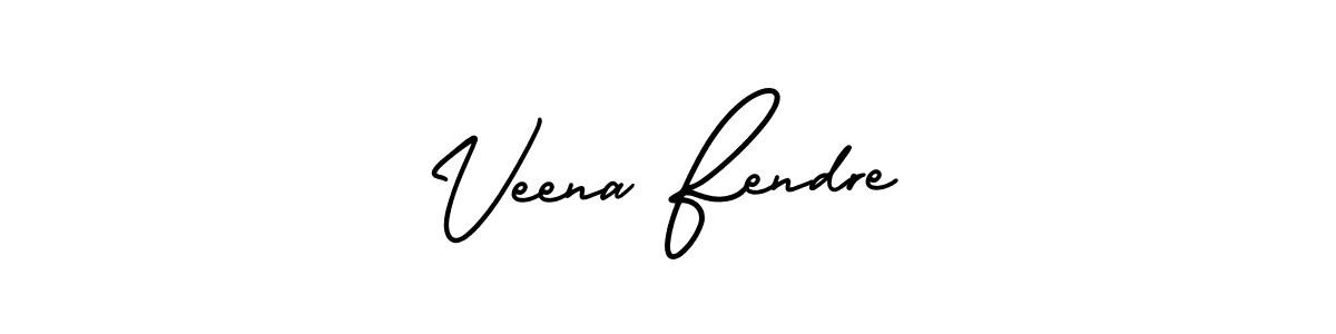 if you are searching for the best signature style for your name Veena Fendre. so please give up your signature search. here we have designed multiple signature styles  using AmerikaSignatureDemo-Regular. Veena Fendre signature style 3 images and pictures png