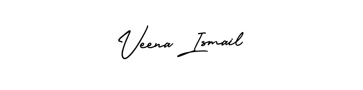 How to make Veena Ismail name signature. Use AmerikaSignatureDemo-Regular style for creating short signs online. This is the latest handwritten sign. Veena Ismail signature style 3 images and pictures png