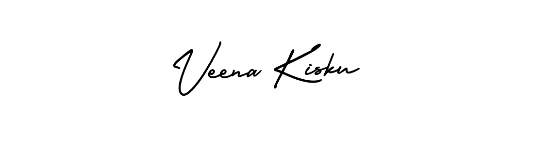 Make a beautiful signature design for name Veena Kisku. With this signature (AmerikaSignatureDemo-Regular) style, you can create a handwritten signature for free. Veena Kisku signature style 3 images and pictures png